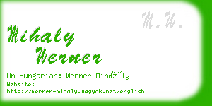 mihaly werner business card